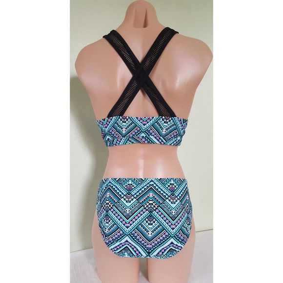 Go by Gossip high neck multi color bikini set size L - Picture 3 of 3
